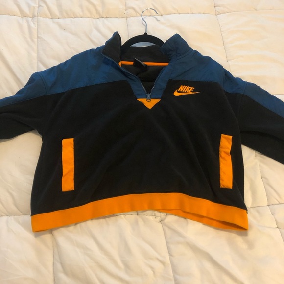 Nike Jackets & Blazers - NIKE ORANGE & BLUE TRACK SWEATER